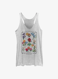 Disney Alice Wonderland Wildflowers Chart Girls Tank