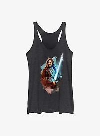 Star Wars Obi-Wan Kenobi Watercolor Style Womens Tank Top