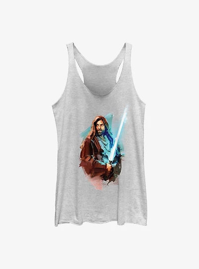 Star Wars Obi-Wan Kenobi Watercolor Style Womens Tank Top