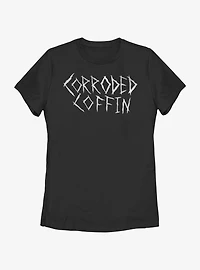 Stranger Things Corroded Coffin Womens T-Shirt