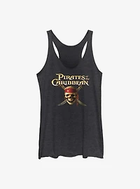 Disney Pirates of the Caribbean Skull Cross Logo Girls Tank