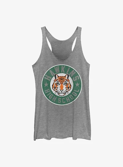 Stranger Things Hawkins High Tiger Emblem Womens Tank Top