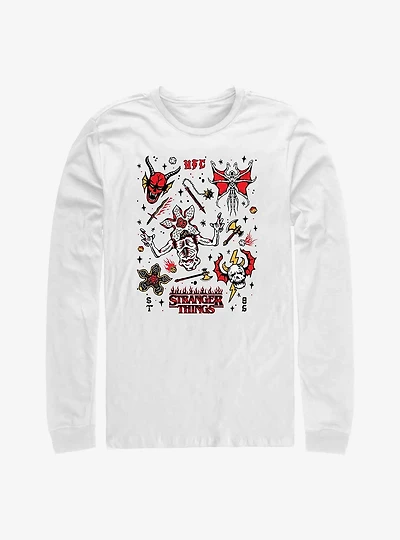 Stranger Things Flash Sheet Long-Sleeve T-Shirt