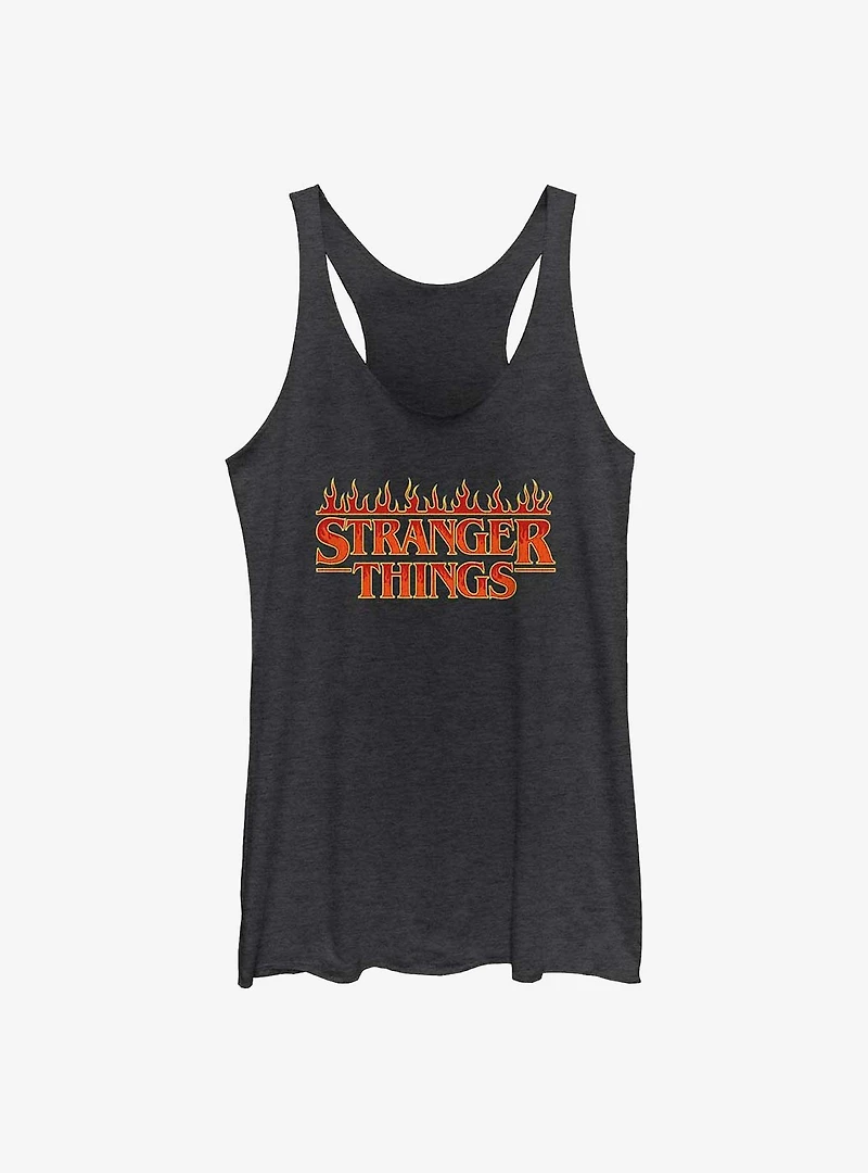 Stranger Things Fire Logo Womens Tank Top