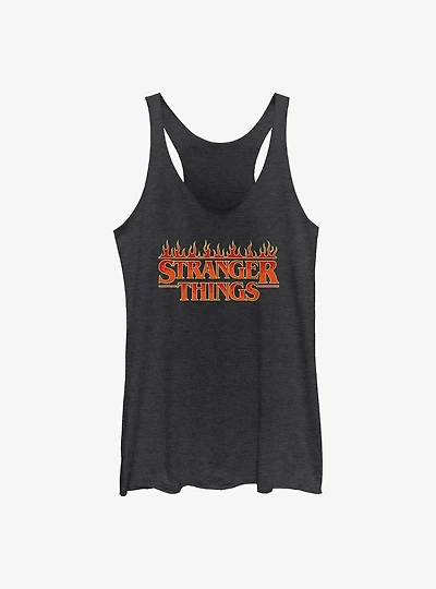 Stranger Things Fire Logo Womens Tank Top