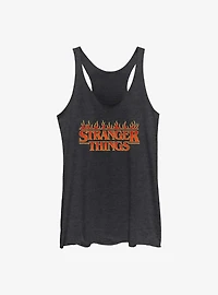 Stranger Things Fire Logo Womens Tank Top