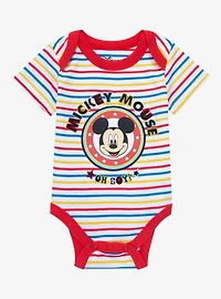 Disney Mickey Mouse Oh Boy Striped Infant One-Piece - BoxLunch Exclusive