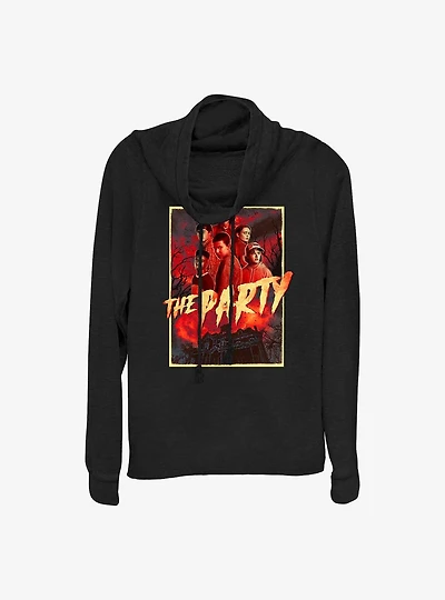 Stranger Things The Party Cowl Neck Long-Sleeve Top