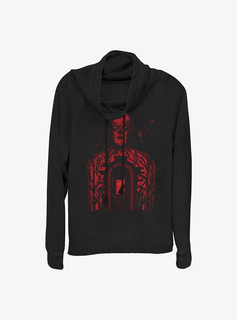 Stranger Things Vecna Door Cowl Neck Long-Sleeve Top