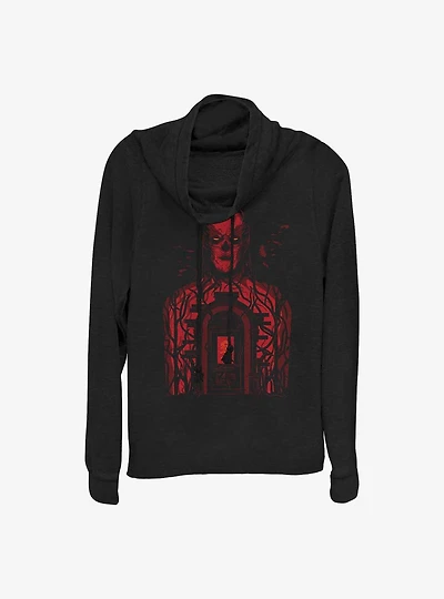 Stranger Things Vecna Door Cowl Neck Long-Sleeve Top