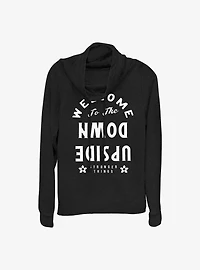 Stranger Things Welcome to the Upside Down Cowl Neck Long-Sleeve Top
