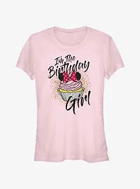 Disney Minnie Mouse I'm The Birthday Girl Cupcake Girls T-Shirt