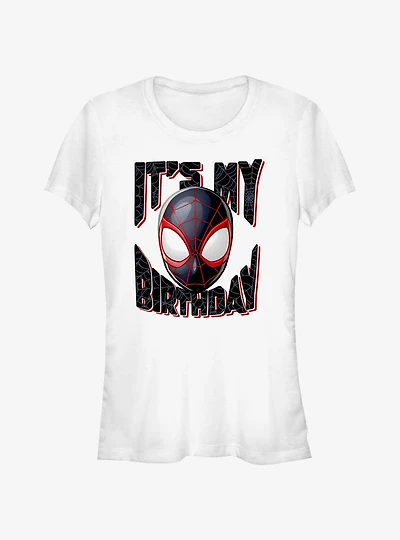 Marvel Miles Morales It's My Birthday Girls T-Shirt