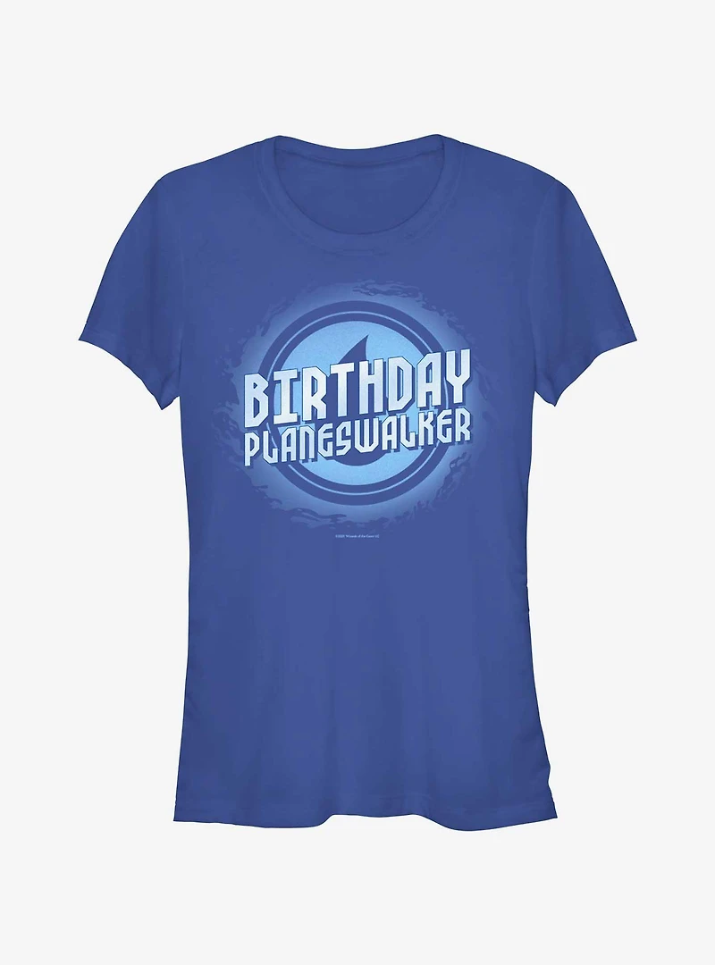 Magic: The Gathering Birthday Blue Mana Planeswalker Girls T-Shirt