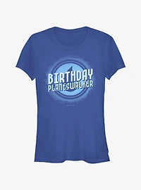 Magic: The Gathering Birthday Blue Mana Planeswalker Girls T-Shirt