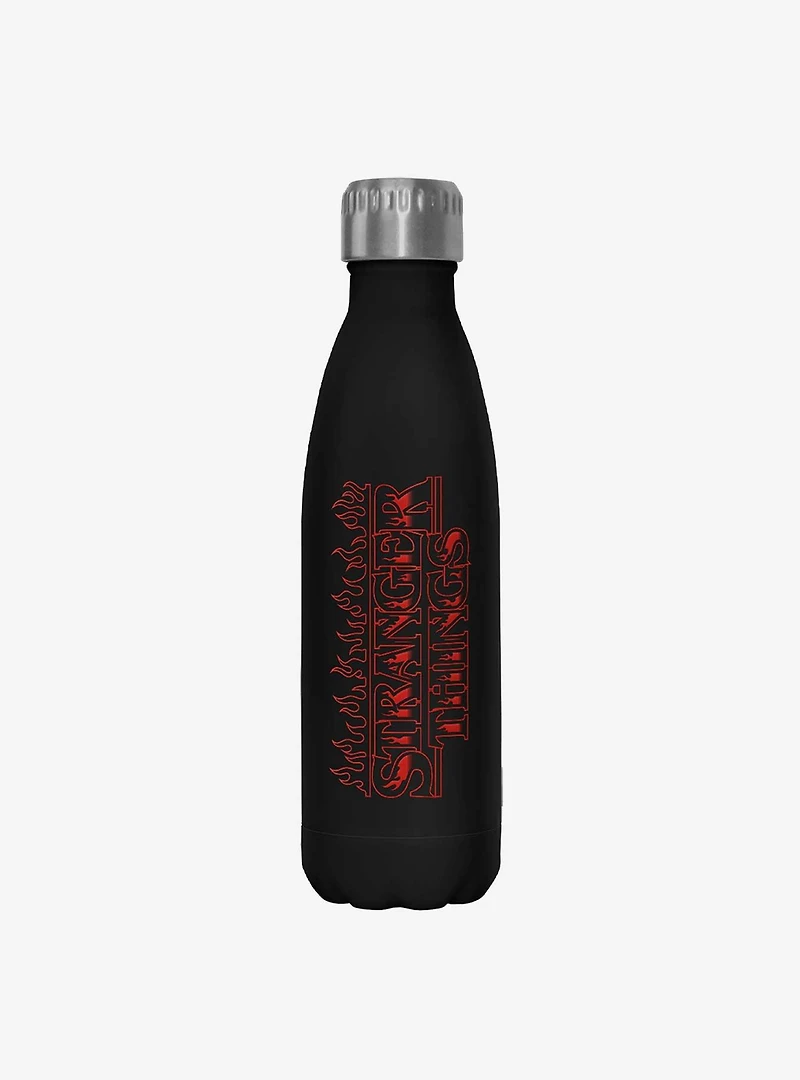 Stranger Things Flame Logo Stainless Steel Water Bottle