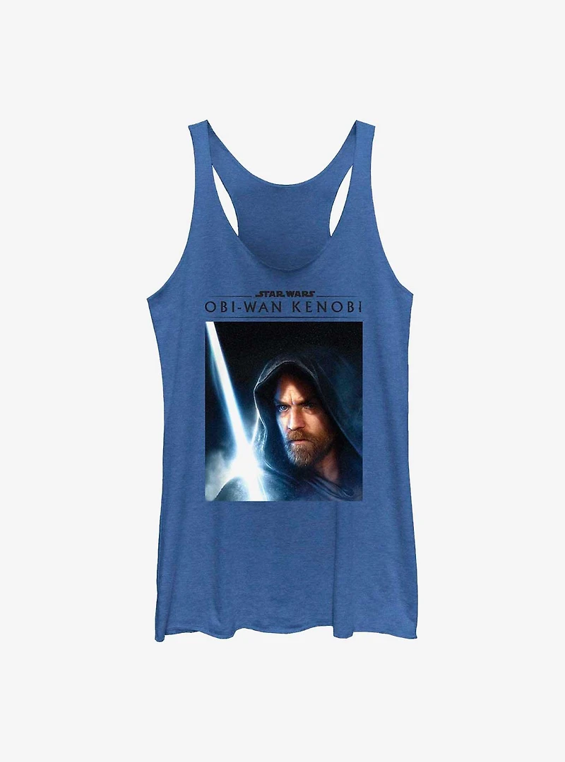 Star Wars Obi-Wan Close Up Obi Girls Raw Edge Tank