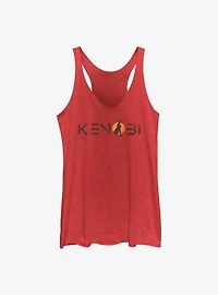 Star Wars Obi-Wan Kenobi Single Sun Logo Girls Raw Edge Tank
