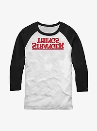 Stranger Things Upside Down Logo Raglan T-Shirt