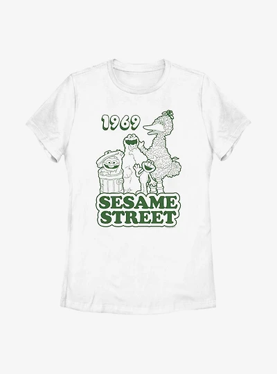 Sesame Street 1969 Group Womens T-Shirt