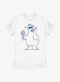 Sesame Street Cookie Monster Flower Womens T-Shirt