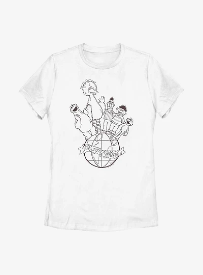 Sesame Street Globe Womens T-Shirt