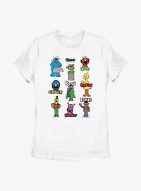 Sesame Street Group Panels Womens T-Shirt