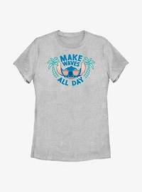 Disney Lilo & Stitch Make Waves All Day Womens T-Shirt