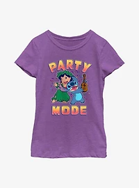 Disney Lilo & Stitch Party Mode Youth Girls T-Shirt