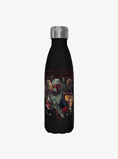 Star Wars The Book of Boba Fett Bounty Hunting Black Stainless Steel Water Bottle
