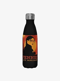 Star Wars The Book of Boba Fett Fennec Shand Poster Black Stainless Steel Water Bottle