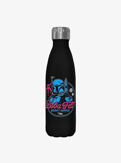 Star Wars The Book of Boba Fett Galactic Hunter Black Stainless Steel Water Bottle
