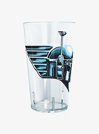 Star Wars The Book of Boba Fett Chrome Boba Helmet Pint Glass