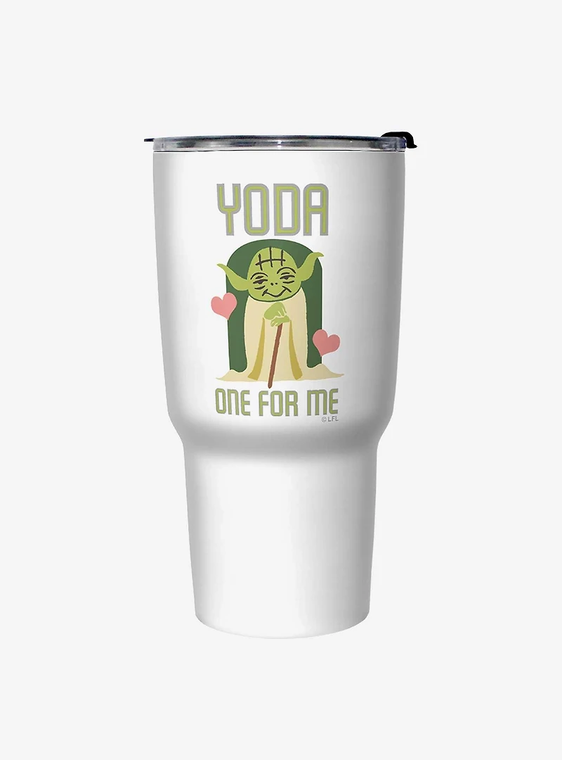 Star Wars Yoda One White Stainless Steel Travel Mug