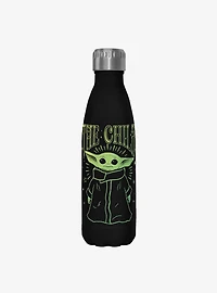Star Wars The Mandalorian The Child Black Stainless Steel Water Bottle