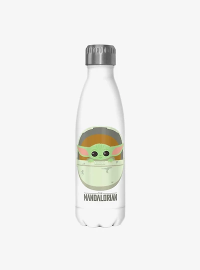 Star Wars The Mandalorian The Child Cute Bassinet White Stainless Steel Water Bottle
