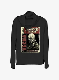 Stranger Things Vecna Pulp Comic Cowl Neck Long-Sleeve Top