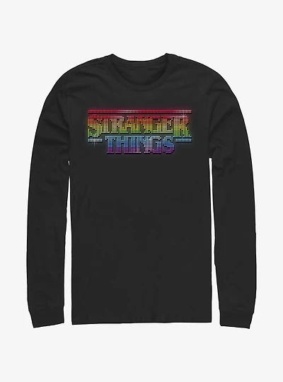 Stranger Things Rainbow Logo Long Sleeve T-Shirt