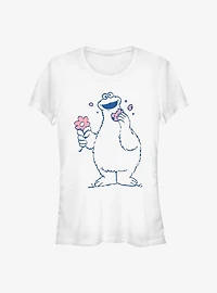 Sesame Street Cookie Monster Flower Girls T-Shirt