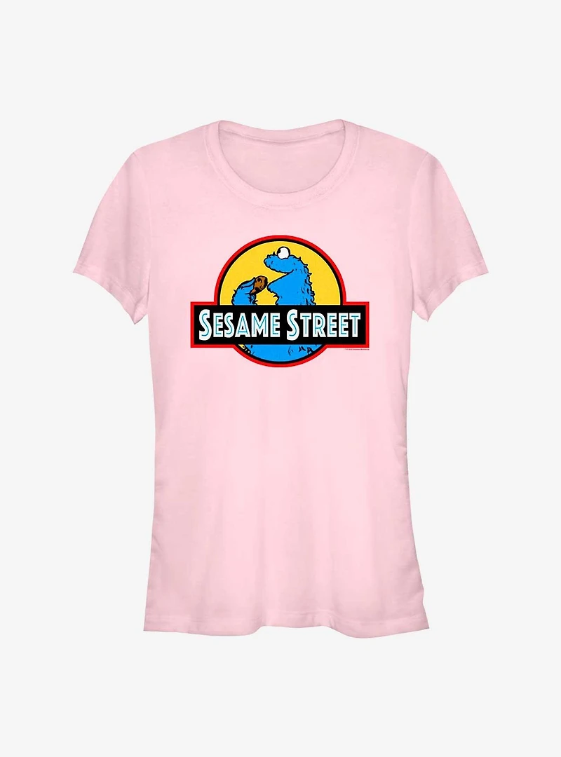 Sesame Street Cookie Monster Logo Sign Girls T-Shirt