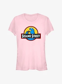 Sesame Street Cookie Monster Logo Sign Girls T-Shirt