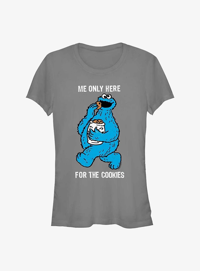 Sesame Street Cookie Monster Only Here For Cookies Girls T-Shirt