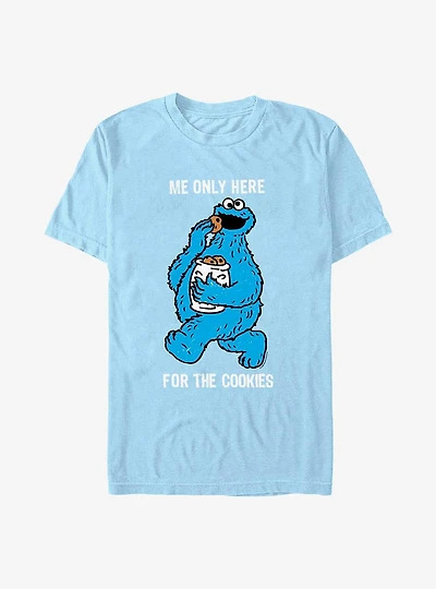 Sesame Street Cookie Monster Only Here For Cookies T-Shirt