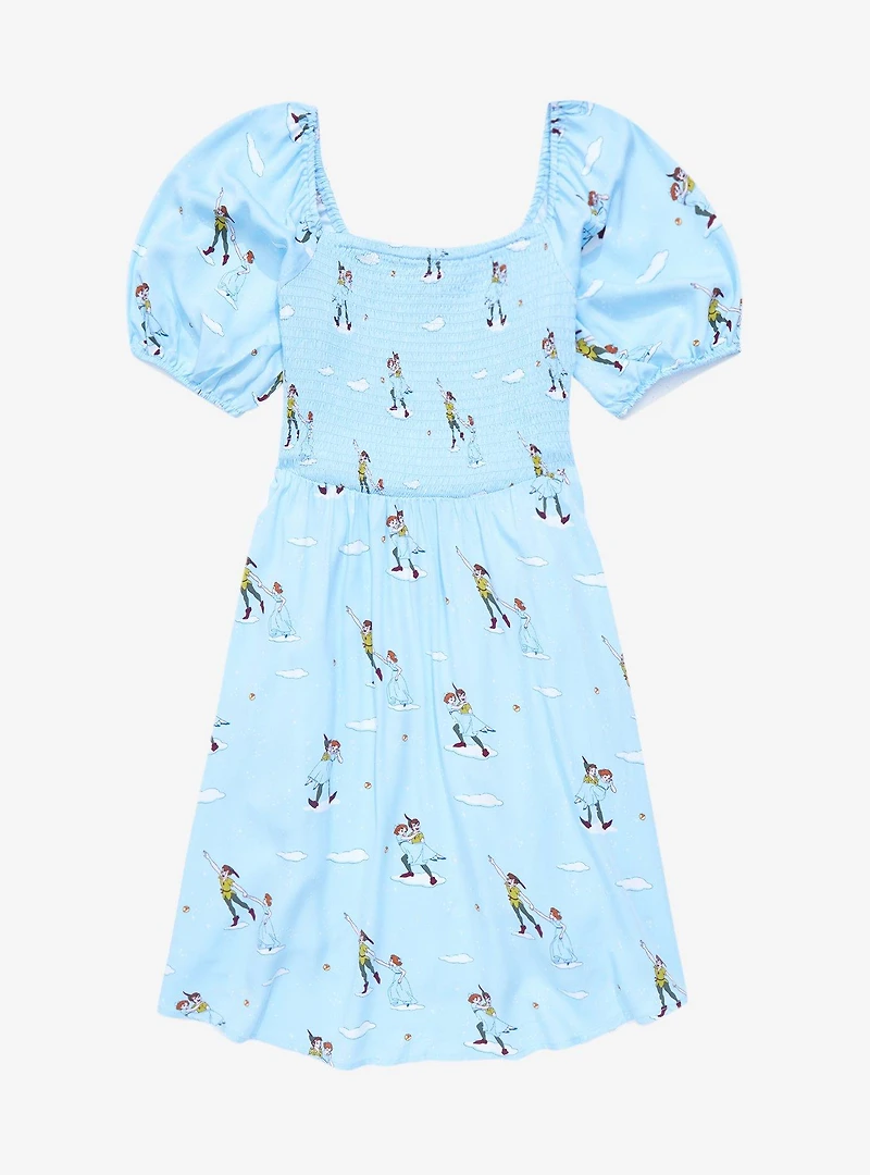 Disney Peter Pan Flying Allover Print Smock Dress - BoxLunch Exclusive