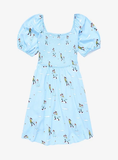Disney Peter Pan Flying Allover Print Smock Dress - BoxLunch Exclusive