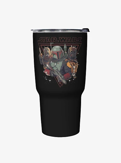 Star Wars The Book of Boba Fett Bounty Hunting Black Stainless Steel Travel Mug