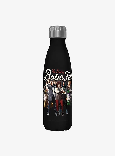 Star Wars The Book of Boba Fett Support Plan Black Stainless Steel Water Bottle