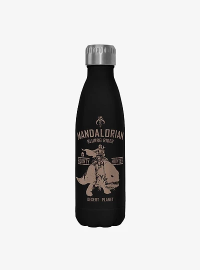 Star Wars The Mandalorian Blurrg Rider Black Stainless Steel Water Bottle