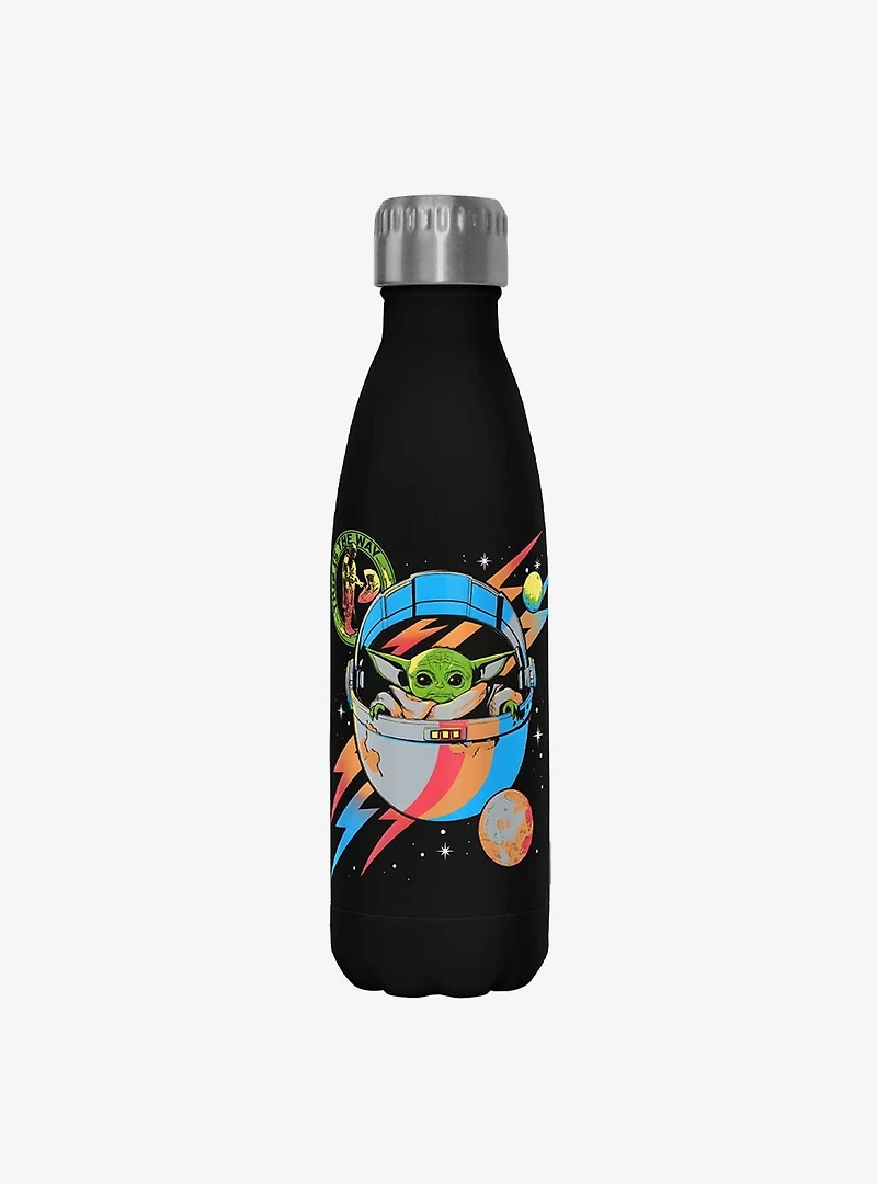 Star Wars The Mandalorian Yoda Bolt Black Stainless Steel Water Bottle