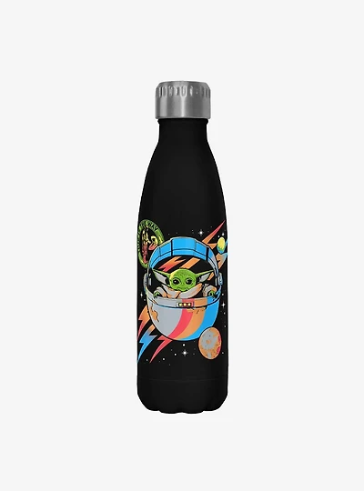 Star Wars The Mandalorian Yoda Bolt Black Stainless Steel Water Bottle